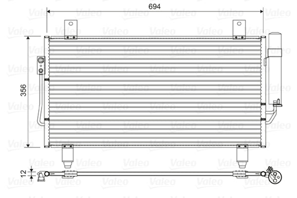 Condensator, climatizare 822599 VALEO
