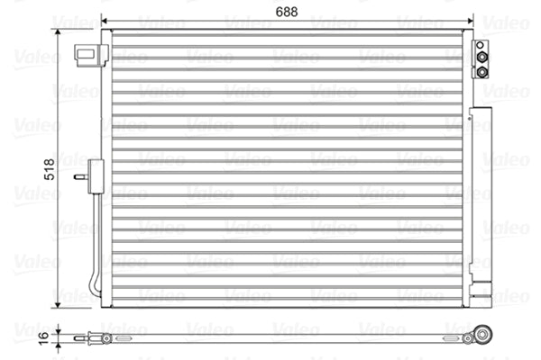 Condensator, climatizare 822616 VALEO