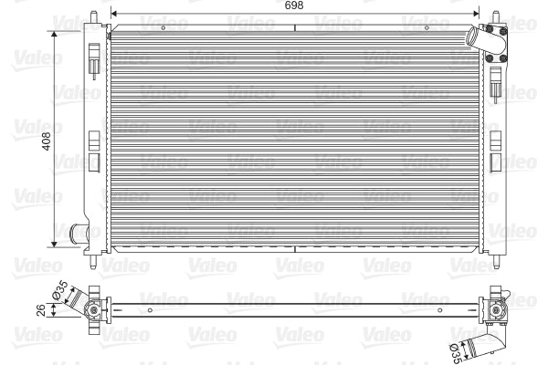 Radiator, racire motor 701577 VALEO