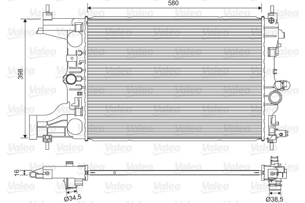 Radiator, racire motor 701594 VALEO