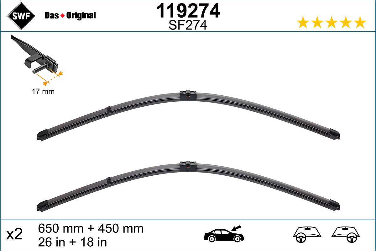 Lamela stergator SWF 119274