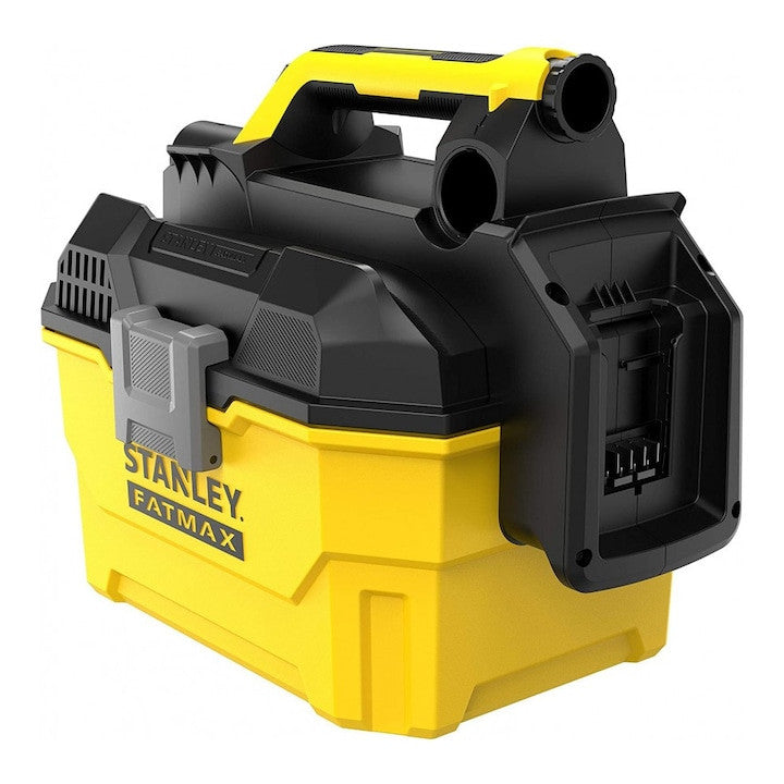 Aspirator umed uscat compatibil cu acumulator 18V Stanley Fatmax SFMCV002B-XJ, capacitate 7.5litri, accesorii aspirare spatii inguste, functie suflare, livrat fara acumulator si incarcator