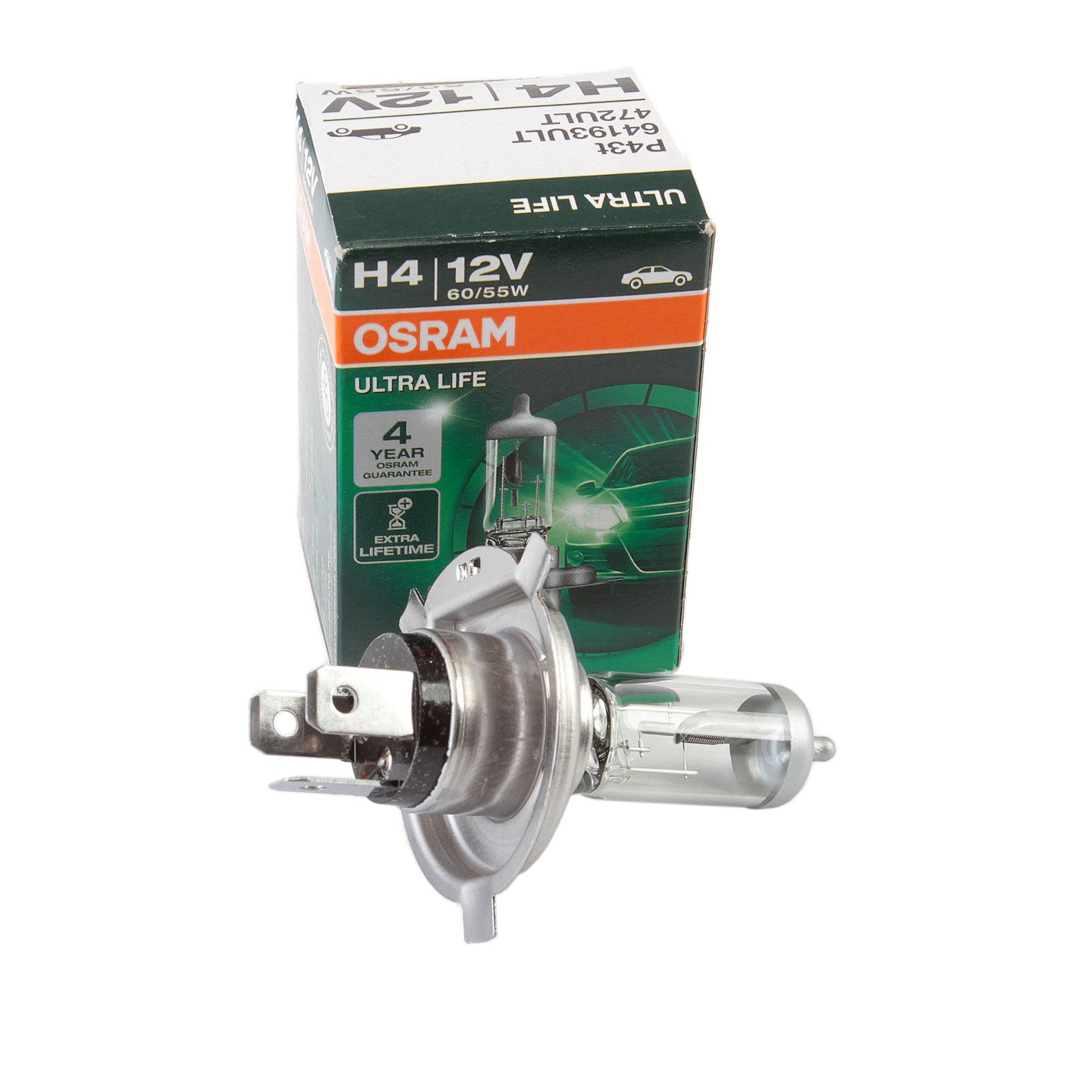 Bec Osram Ultra Life H4 12V 60/55W P43t - 64193ULT