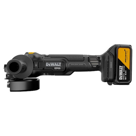 Polizor unghiular, cu motor fără perii DEWALT® x McLaren F1 Team 18V XR® 125 mm - 2 x 5Ah - DCG45MP2TQW