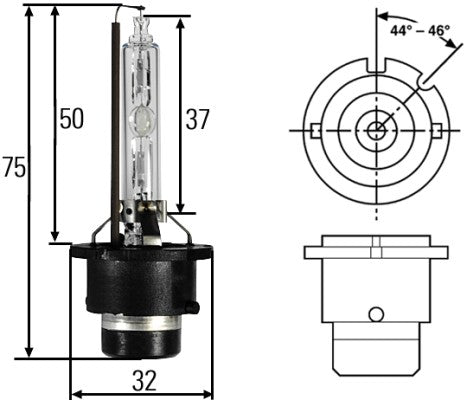 Bec Hella Xenon D2S 12V 35W P32d-2 - 8GS007949261