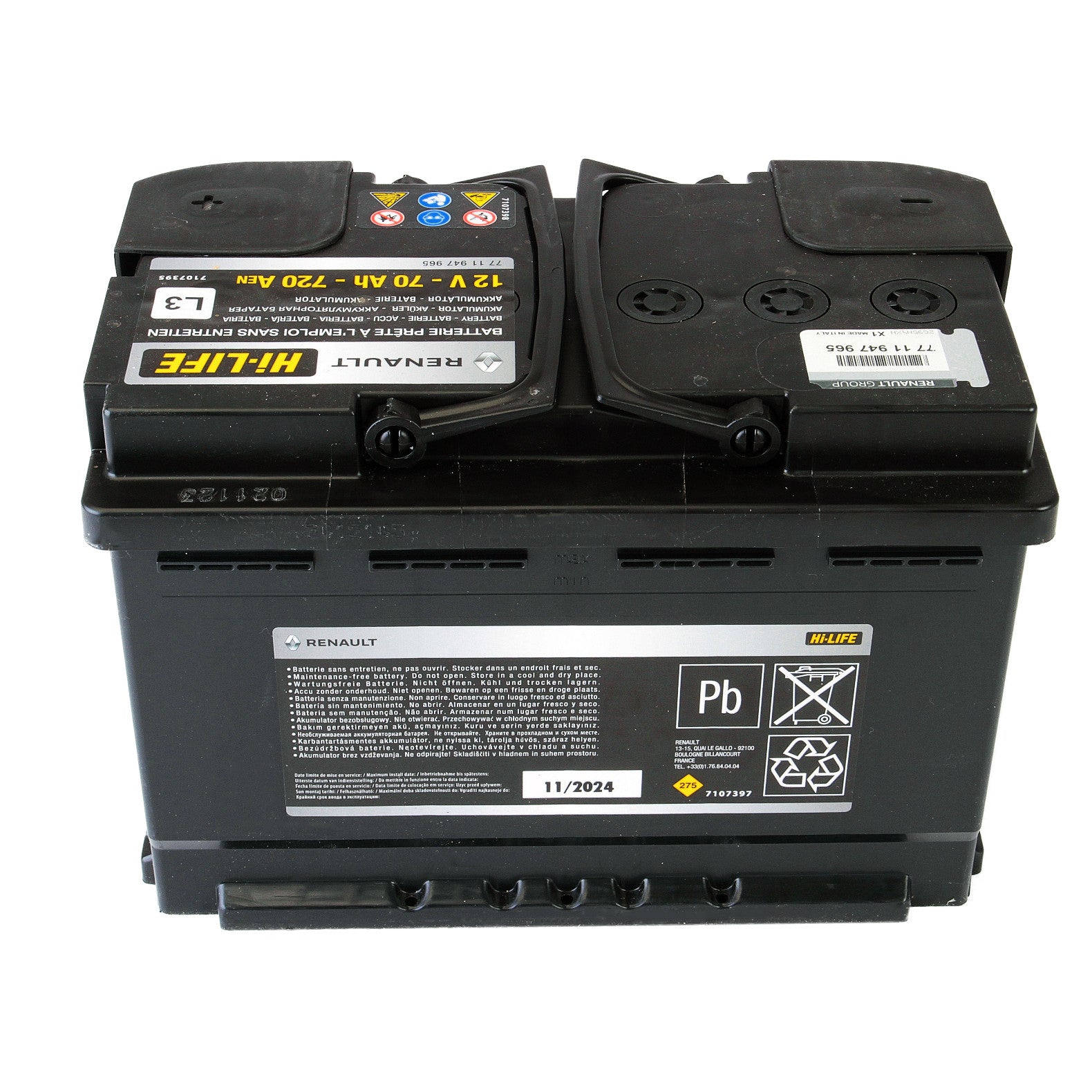 Acumulator Renault Hi-Life 70 Ah 720A - 12222846