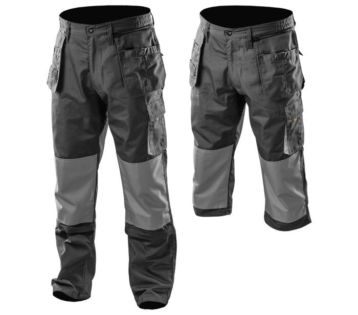 Pantaloni de lucru HD, mărime L/54, cu buzunare și picioare detașabile Neo Tools - 81230LD