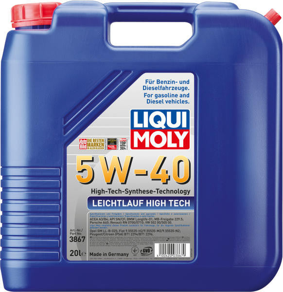 Ulei motor Liqui Moly Leichtlauf High Tech 5W40 (3867) 20L