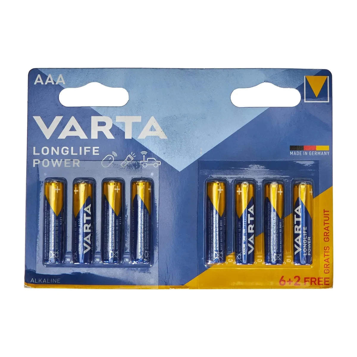 Baterie Varta LongLife Power AAA - LR03 1.5V (Alcalina) 8 buc - 13048351