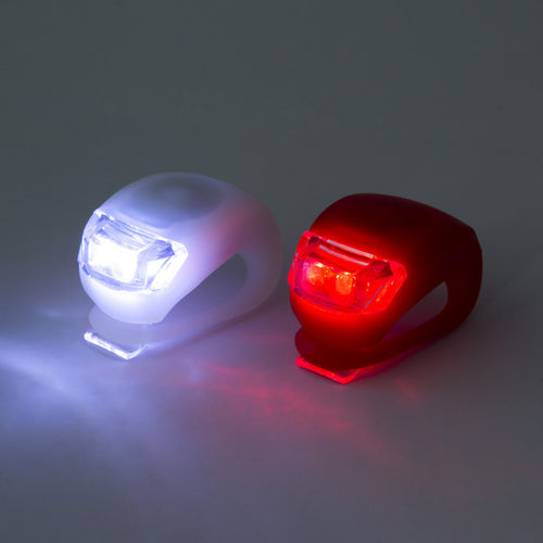 Set lumini bicicleta cu LED cu acoperire siliconica2 buc./set - 57069