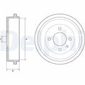 Tambur frana BF549 DELPHI
