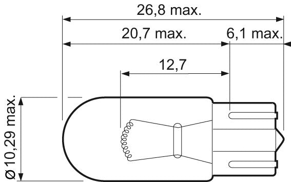 Bec Valeo W5W 12V 5W W2.1x9.5d - 032211