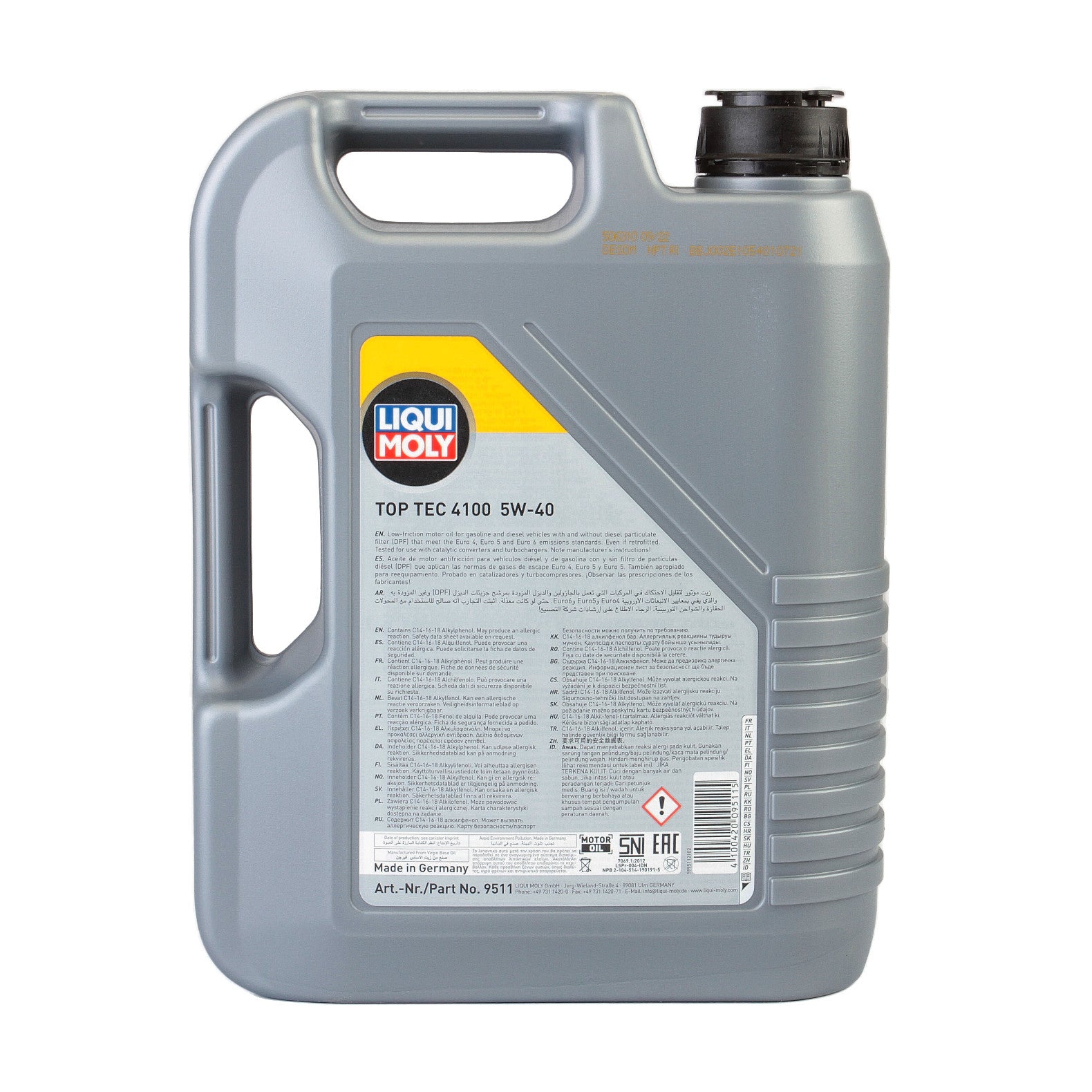 Ulei motor Liqui Moly Top Tec 4100 5W40 (3701) (2686) (9511) 5L - 10719483