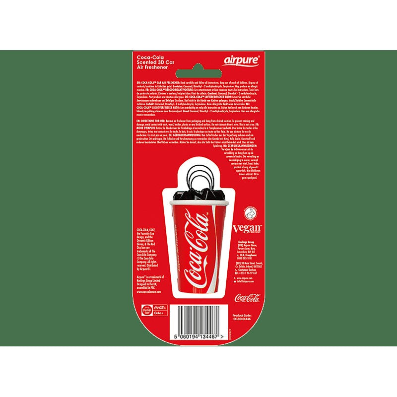 AIRPURE Odorizant auto, sticlă 3D, Coca-Cola original - AP34467