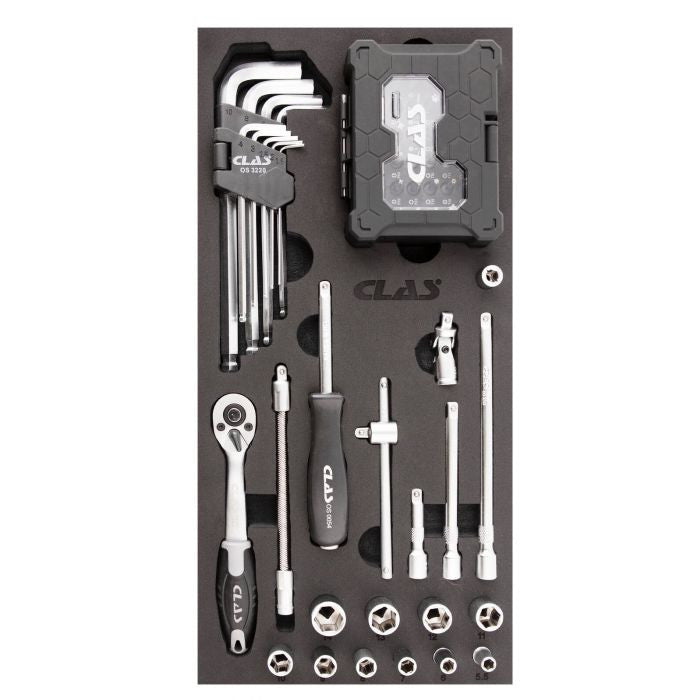 Dulap scule echipat cu 154 piese 6 sertare Clas - EG6154