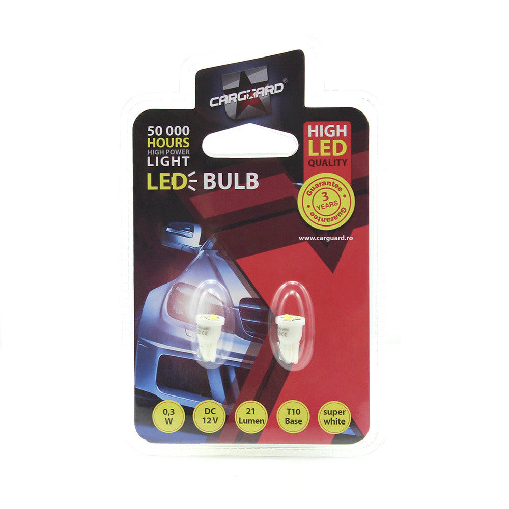 Bec MTR T10 12V 0.3W Set 2 buc Carguard - CLD004