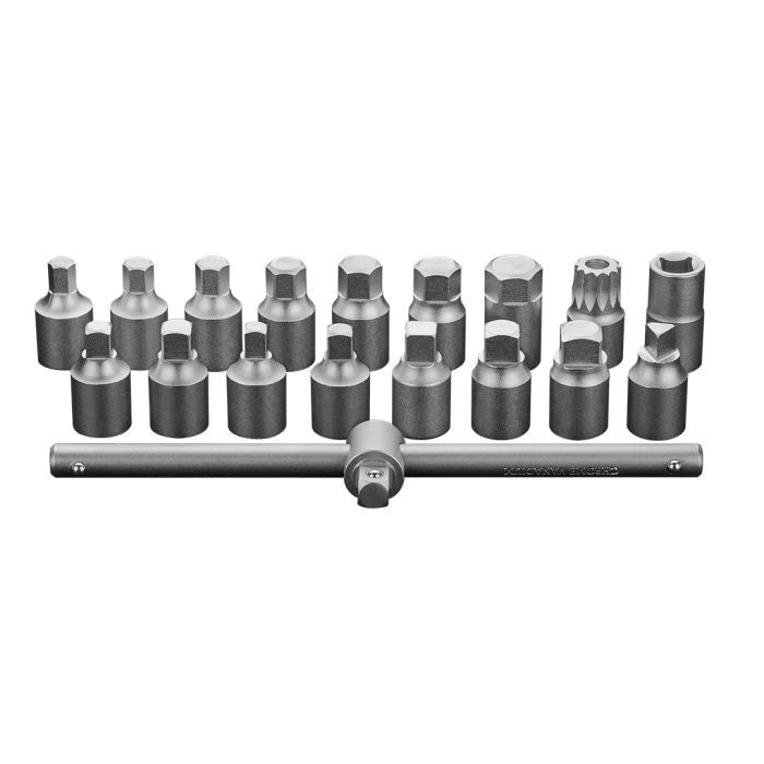 Set chei desfacere buson scurgere ulei diverse marci auto 18 buc, 3/8 " - 13043219