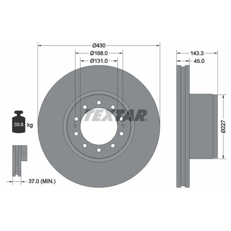 Disc frana 93186700 TEXTAR