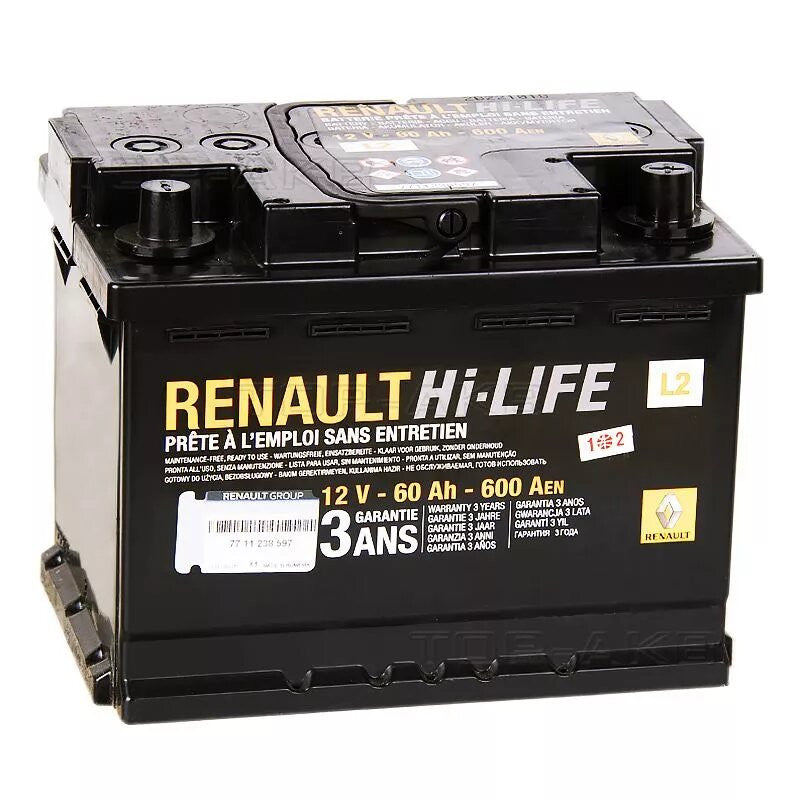 Acumulator Renault 60 Ah - 600A - 13095083
