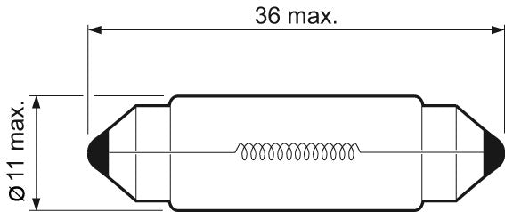 Bec Valeo C5W 12V 5W SV8,5 - 032217