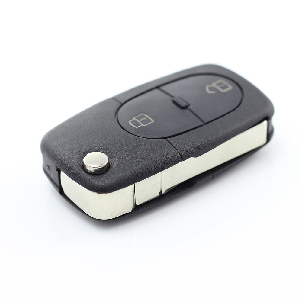 Audi - Carcasa cheie tip briceag, 2 butoane "rotunde",  cu baterie 1616 Carguard - CC035