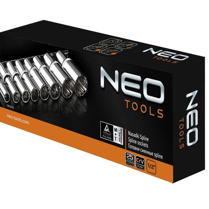 Tubulare adanci 1.2  8 buc -set Neo Tools - 08650