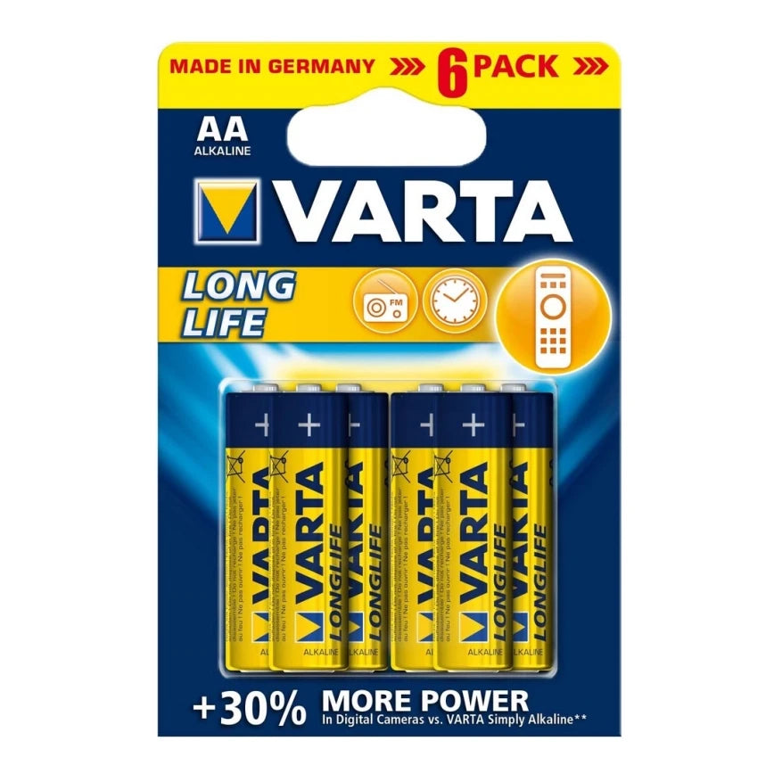 Baterie Varta LongLife AA - LR6 1.5V (Alcalina) 6 buc - 13048342