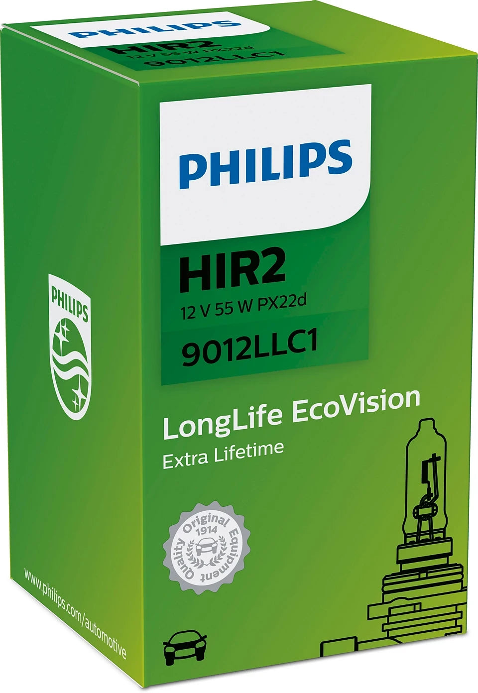 Bec Halogen Philips HIR 2 LongLife LongLife EcoVision 12V 55W PX22d - 11492111