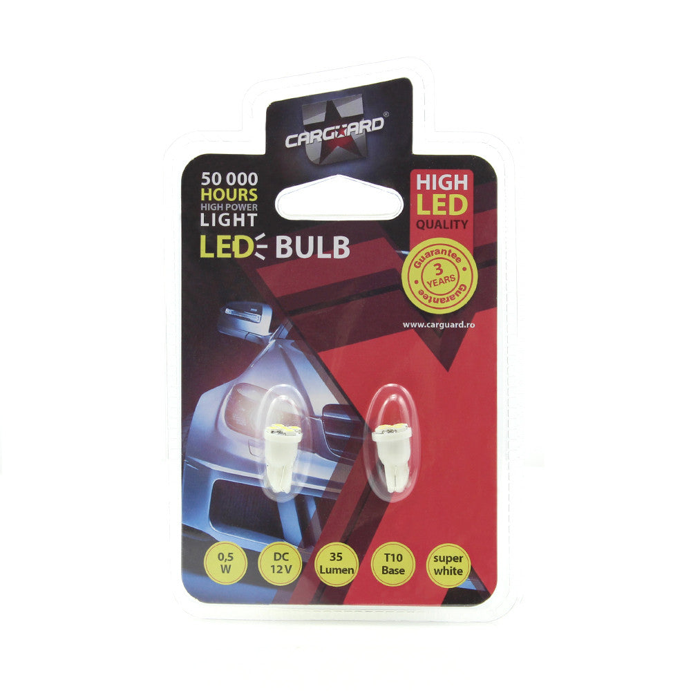 Bec MTR T10 12V 0.5W Set 2 buc Carguard - CLD005