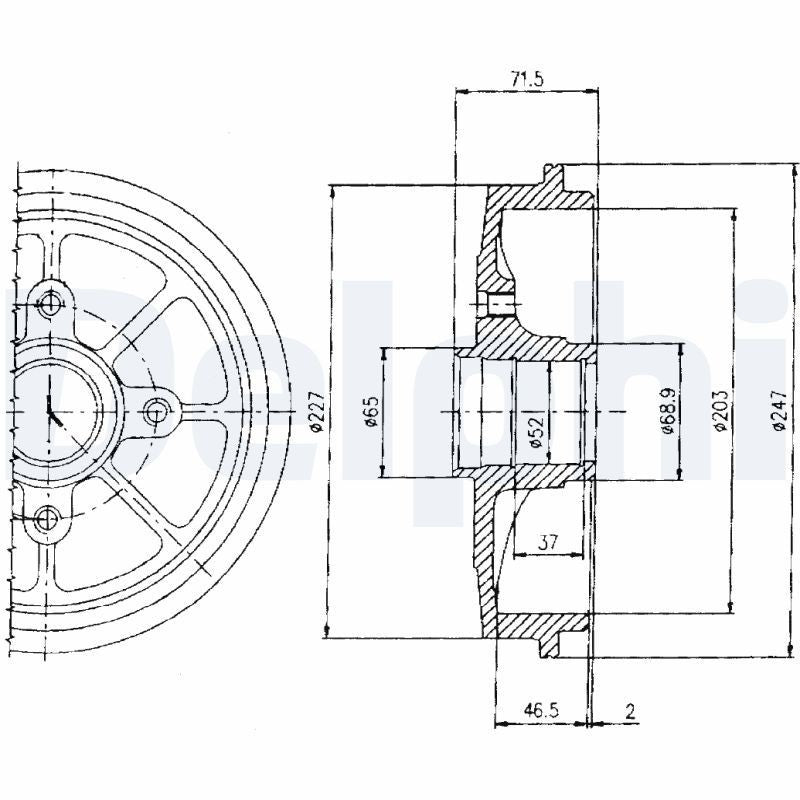 Tambur frana BF392 DELPHI