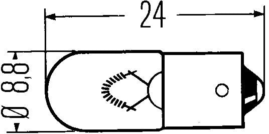 Bec Hella 2W 24V BA9s - 8GP002068241