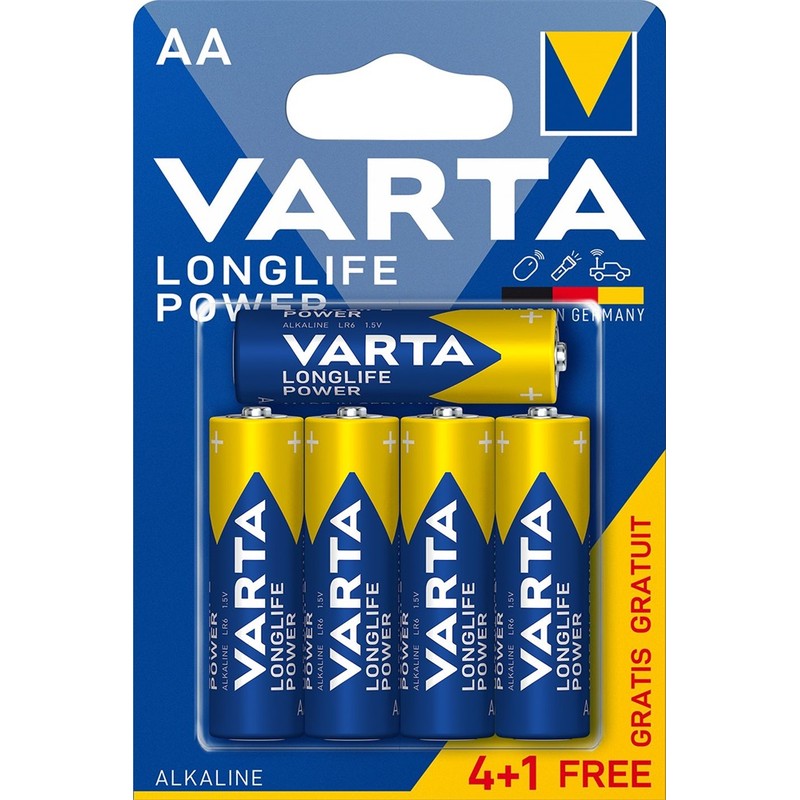 Baterie Varta LongLife Power AA Blister 5 (4+1) - 4906121415