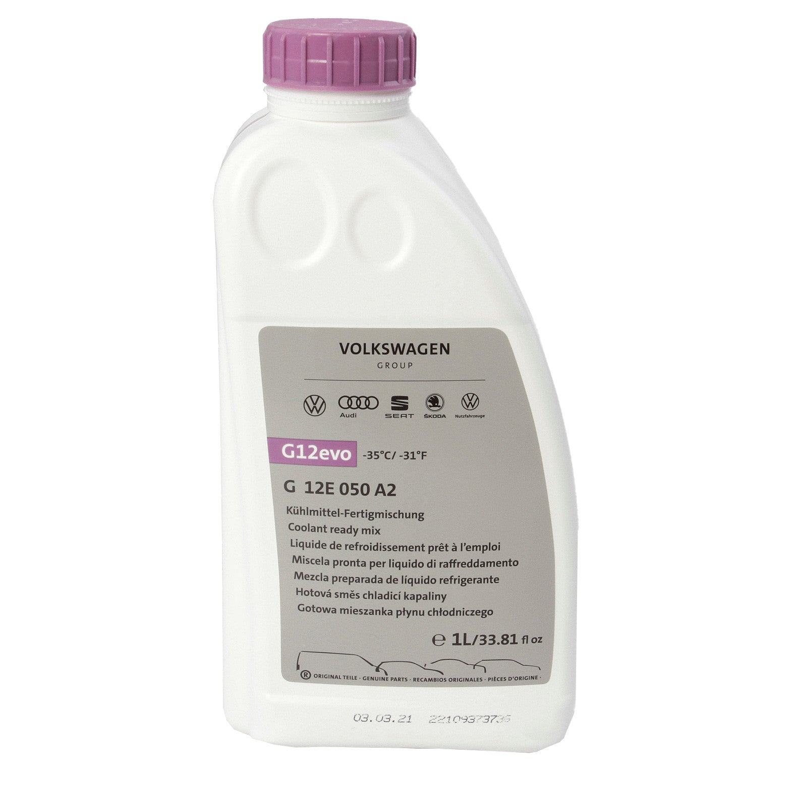 ANTIGEL DILUAT G12 EVO VOLKSWAGEN (-35°C) 1L MOV G12E050A2 VW