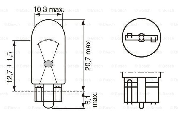 Bec Bosch Pure Light WY5W 12V 5W W2,1x9,5d - 1987302241