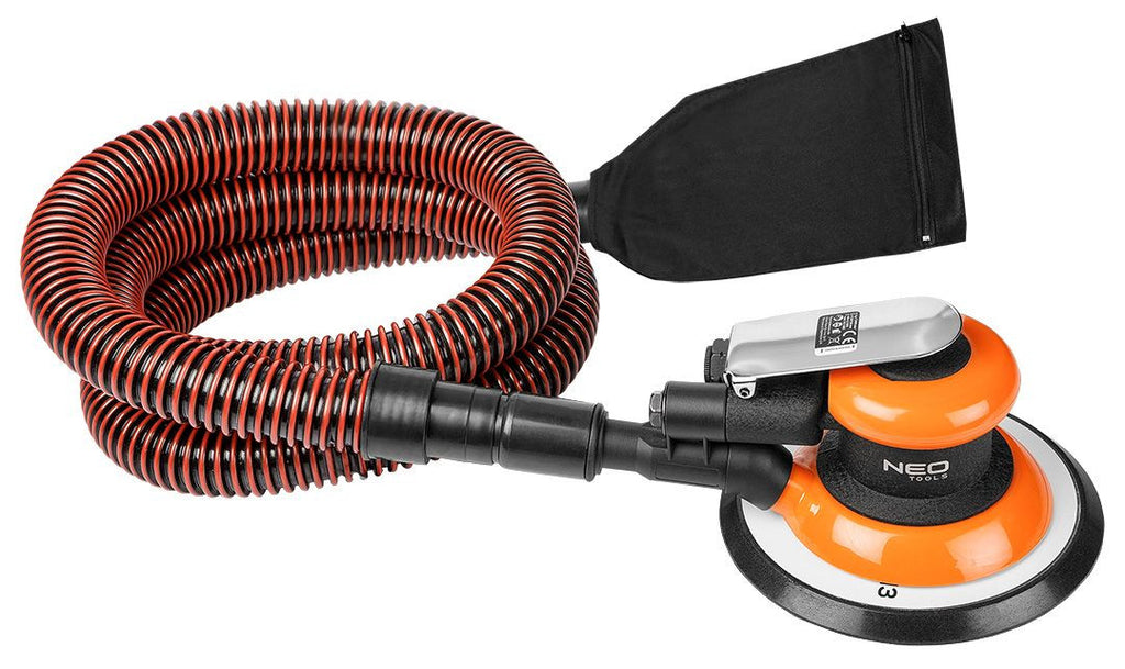 slefuitor orbital pneumatic 150 mm, cu sistem de colectare praf Neo Tools - 14013