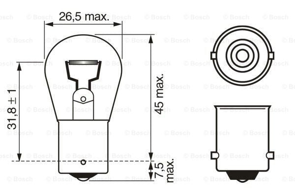 Bec Bosch Pure Light P21W 12V 21W BA15s - 1987302201