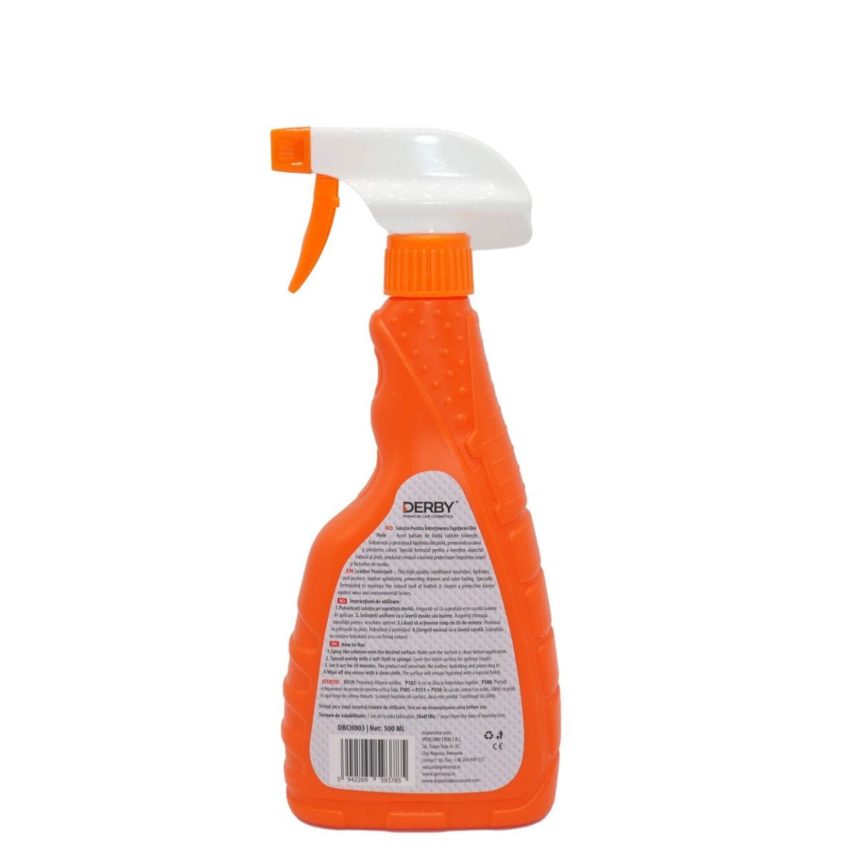 Solutie intretinut tapiteria din piele, cu pulverizator 500ml DERBY - DBCH003