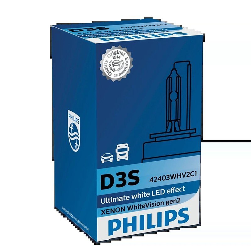 Bec Xenon Philips D3S WhiteVision 42V 35W PK32d-5 - 42403WHV2C1Becuri, baterii si electrice