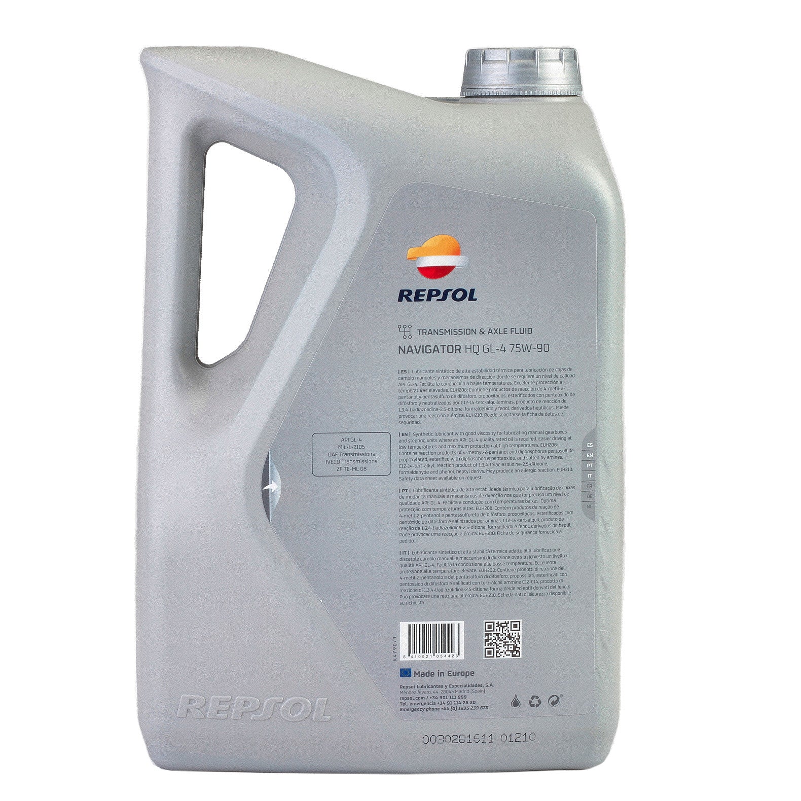 Ulei cutie manuala REPSOL NAVIGATOR HQ GL-4 75W90 5L - 12183706