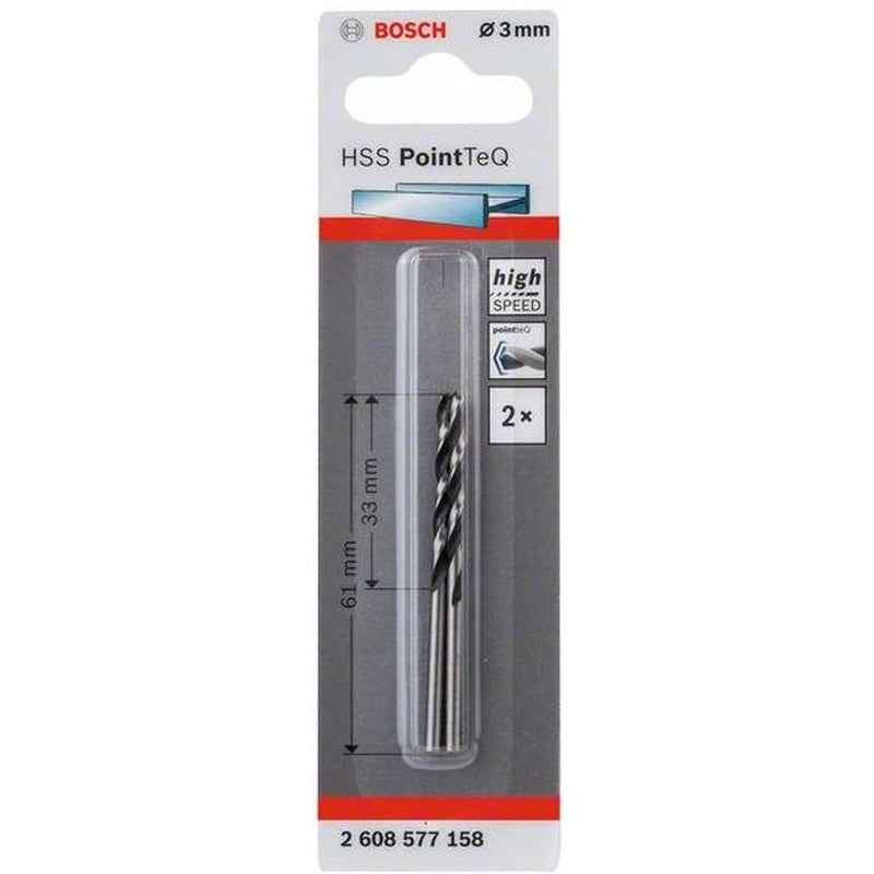 Burghiu spiral HSS PointTeQ de 3,0 mm - 2608577158