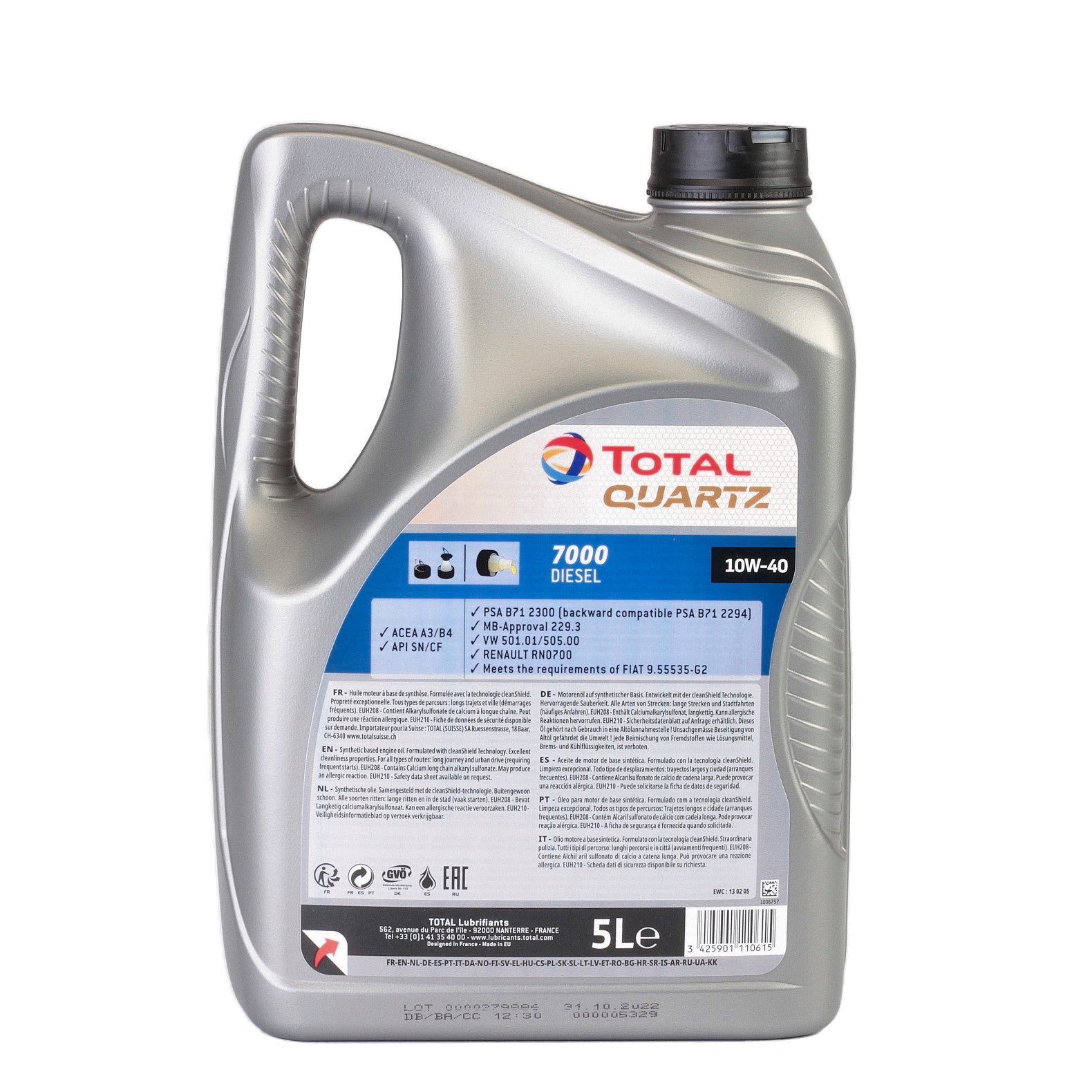 Ulei motor Total Quartz 7000 Diesel 10W40 5L - 11427093