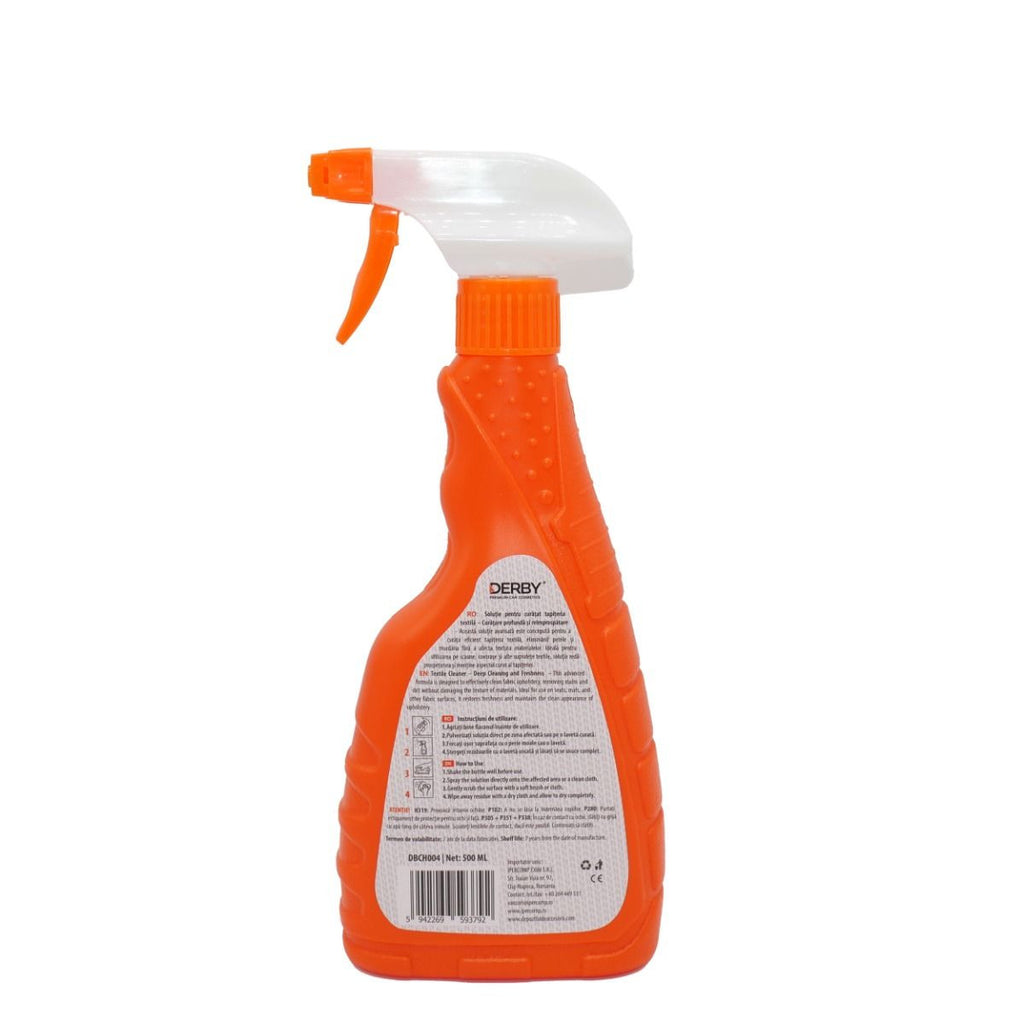 Solutie curatat tapiteria textila, cu pulverizator 500ml DERBY - DBCH004