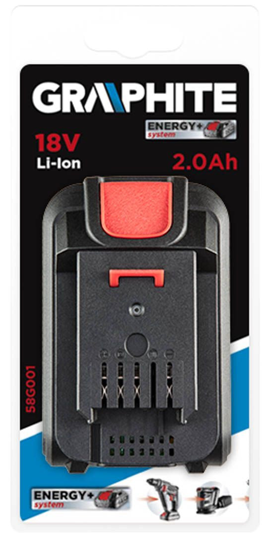 Acumulator 18V Li-Ion Graphite Energy+, 2Ah 58G001 GRAPHITE Neo Tools
