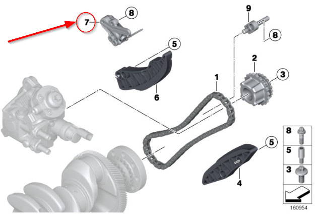 Intinzator lant distributie inferior - 10646213