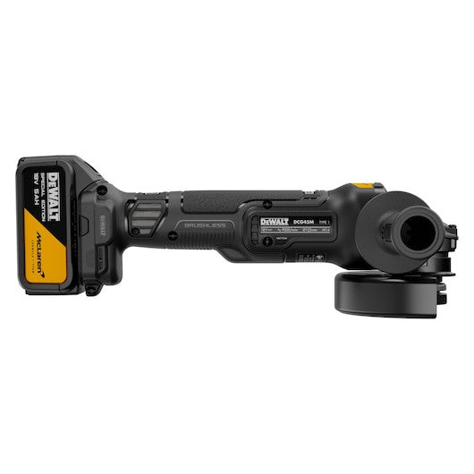 Polizor unghiular, cu motor fără perii DEWALT® x McLaren F1 Team 18V XR® 125 mm - 2 x 5Ah - DCG45MP2TQW