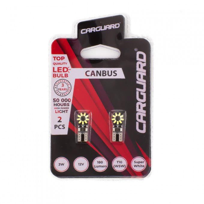 Bec Carguard T10 (W5W) 12V 3W Set 2 buc - CAN126