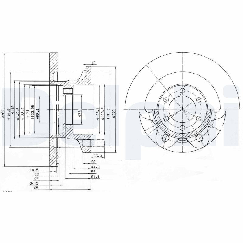 Disc frana BG9722 DELPHI