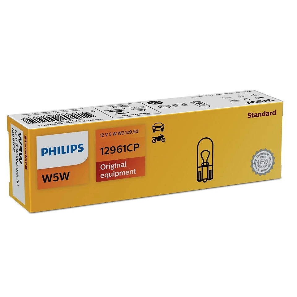 Bec Halogen Philips Wedge Base Vision W5W 12V 5W W2,1x9,5d - 11694436