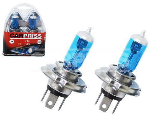 Bec imitatie xenon 60% H4 12V 60/55W P43t Set 2 buc - 12146577