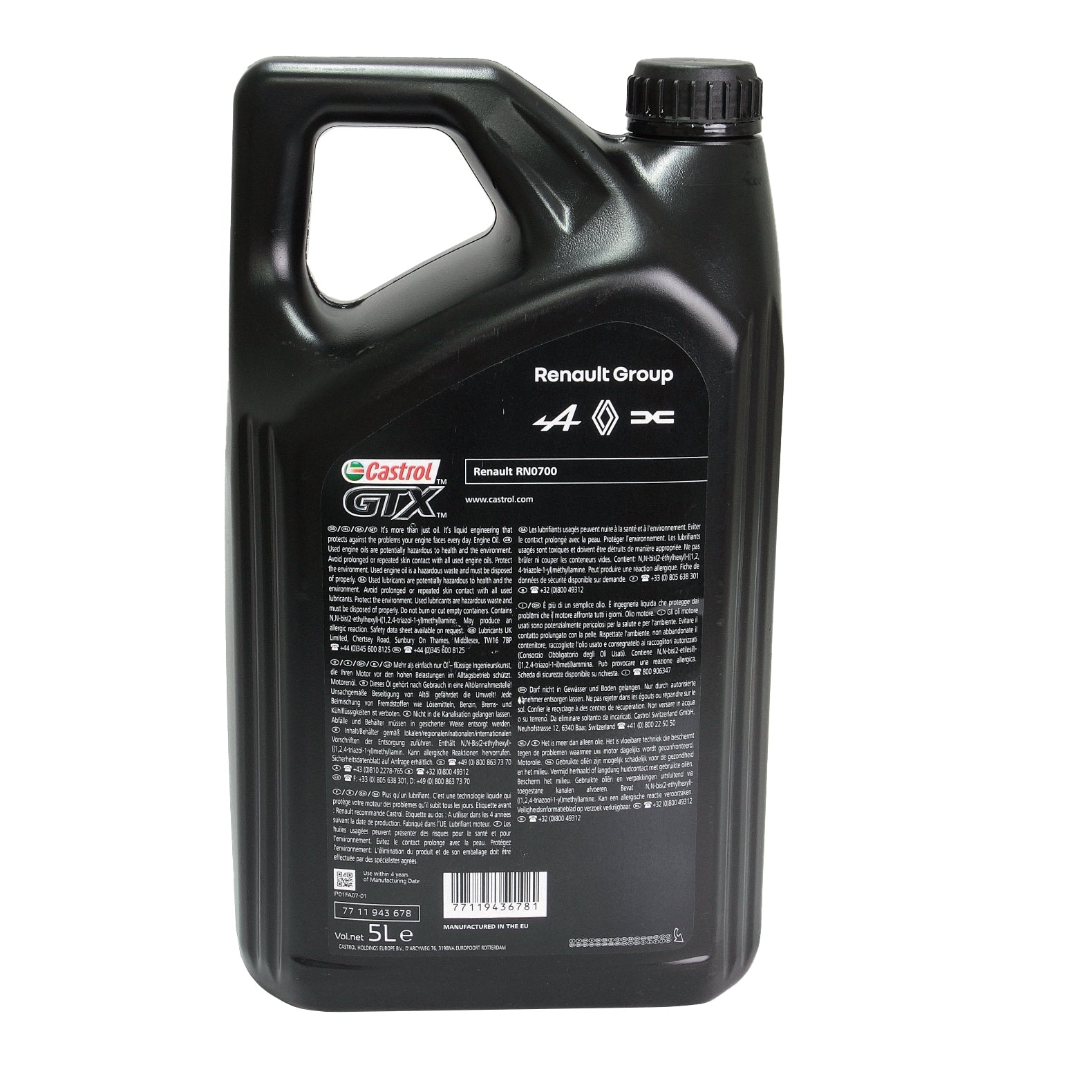Ulei motor Renault-Castrol Rn-Spec 10W40 RN700 5L - 7711943678